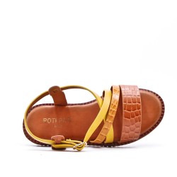 Sandale fille en simili cuir