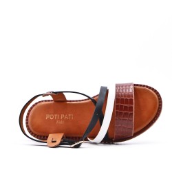 Sandale fille en simili cuir