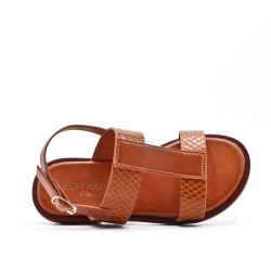 Sandale fille en simili cuir