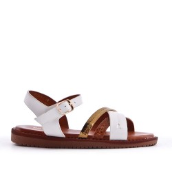 Sandale fille en simili cuir