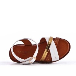 Sandale fille en simili cuir