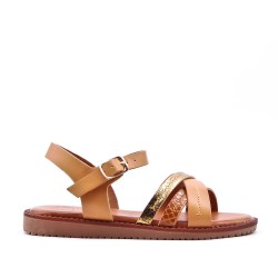 Sandale fille en simili cuir