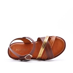 Sandale fille en simili cuir