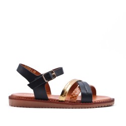 Sandale fille en simili cuir