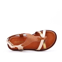 Sandale fille en simili cuir