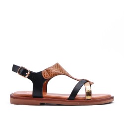 Sandale fille en simili cuir