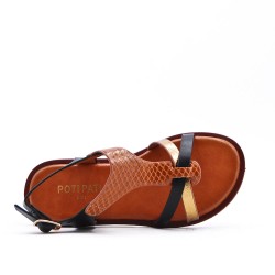 Sandale fille en simili cuir