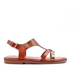 Sandale fille en simili cuir