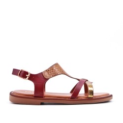 Sandale fille en simili cuir