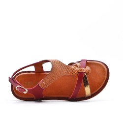 Sandale fille en simili cuir