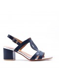 Faux leather heeled sandal