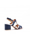 Faux leather heeled sandal