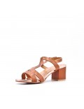 Faux leather heeled sandal