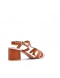 Faux leather heeled sandal