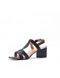 Faux leather heeled sandal