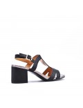 Faux leather heeled sandal