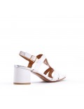 Large Size 38-43 - Heeled faux leather sandal