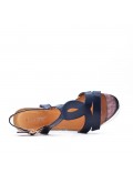 Grande Taille 38-43 - Sandale à talon en simili cuir