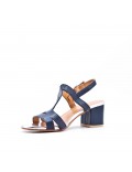 Large Size 38-43 - Heeled faux leather sandal