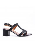 Large Size 38-43 - Heeled faux leather sandal