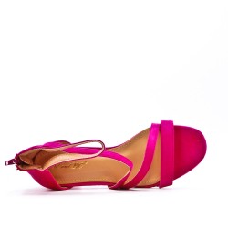 Large Size 38-42 - Faux suede heeled sandal