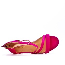 Large Size 38-42 - Sandalia tacón antelina