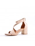 Faux leather heeled sandal