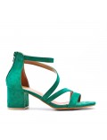 Faux leather heeled sandal