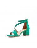 Faux leather heeled sandal