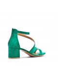 Faux leather heeled sandal