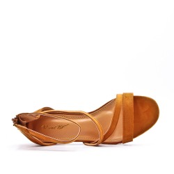 Faux leather heeled sandal