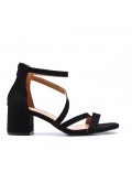 Faux leather heeled sandal