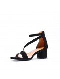 Faux leather heeled sandal