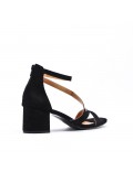 Faux leather heeled sandal