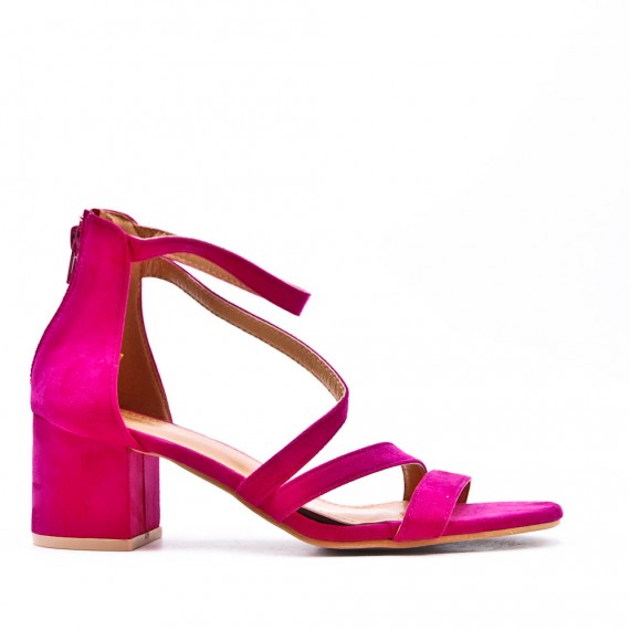 Faux leather heeled sandal