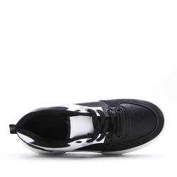 Basket mix matière à lacet pour femme