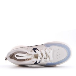 Basket mix matière à lacet pour femme