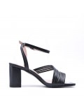 Faux leather heeled sandal