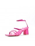 Faux leather heeled sandal