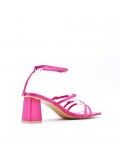 Faux leather heeled sandal