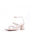 Faux leather heeled sandal