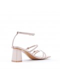 Faux leather heeled sandal