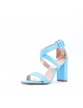 Faux leather heeled sandal