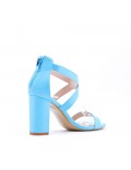 Faux leather heeled sandal