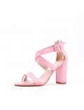 Faux leather heeled sandal