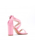 Faux leather heeled sandal