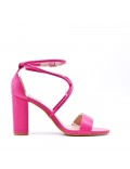 Faux leather heeled sandal