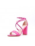 Faux leather heeled sandal