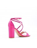 Faux leather heeled sandal