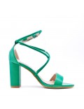 Faux leather heeled sandal